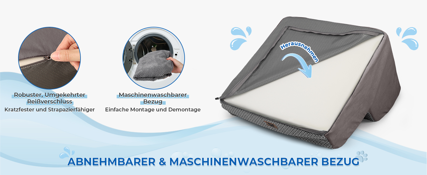 Сходинки для собак маленьких порід, 3 сходинки, 40 см, для дому, миються, неслизькі, для котів та собак, сірі