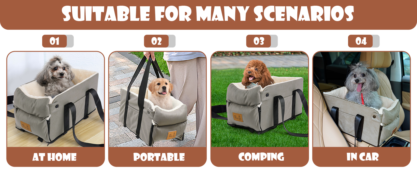 Автокрісло для собак та котів з консолью: підйомник для тварин, знімне, миється, для подорожей (до 6.1 кг)