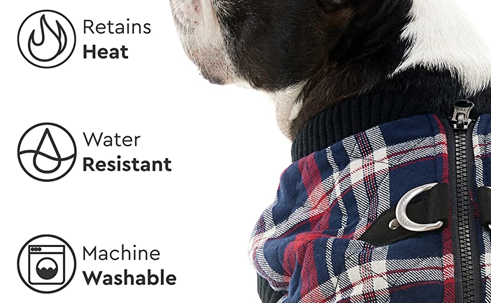 Жилет для собак Gooby Modische, степеневий, з еластичною зоною грудей, ромбовий візерунок, червоний у клітинку (L, M)