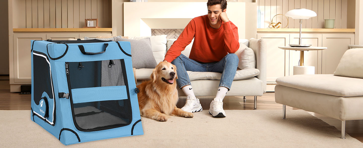 Складана переносна переносна коробка для собак Snagle Paw, стабільна переносна коробка для заднього сидіння автомобіля з підголовником, металевий каркас, переносна коробка для задньої частини автомобіля для середніх/великих собак, переносна коробка з сітчастими дверима та м'якою оббивкою, середній розмір (63 см Д * 48 см Ш * 53 см В)