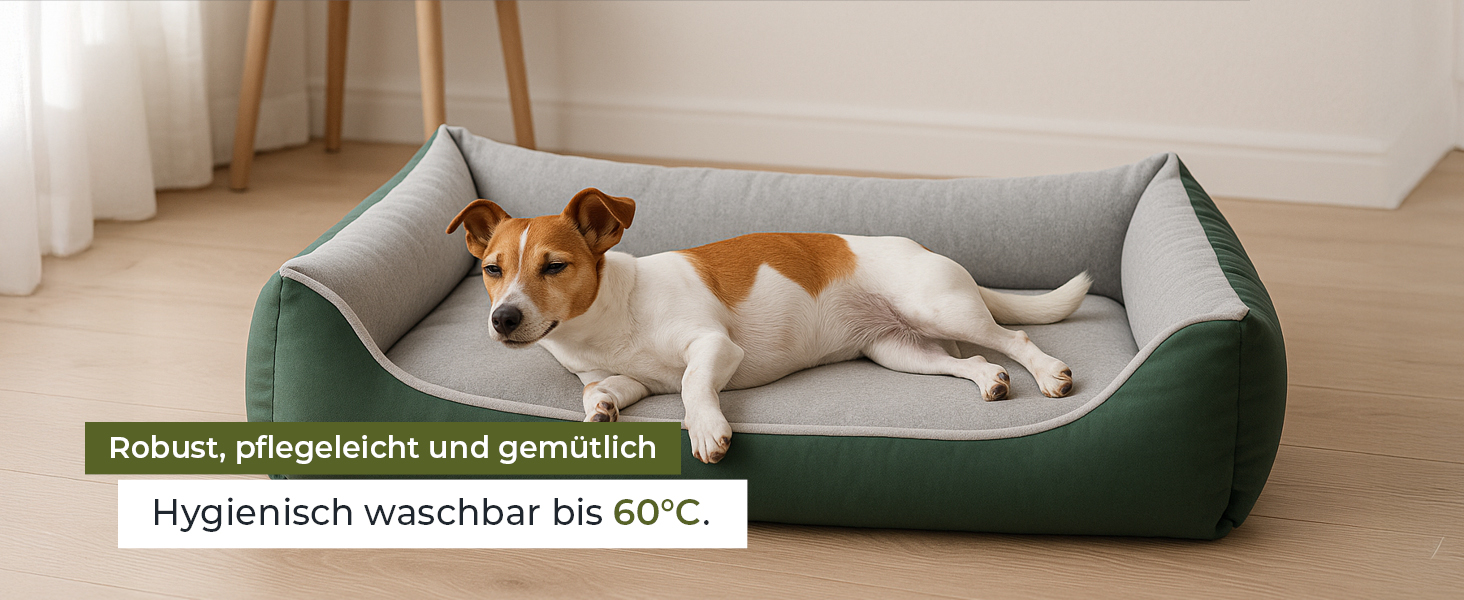 Ліжко для собак Doctor Bark Kleine Hunde - Корзина для собак, м'яка та пухнаста - Миється, зносостійка, затишна - Зроблено в Німеччині GreenLabel (S - 74x55 см, світло-сірий)