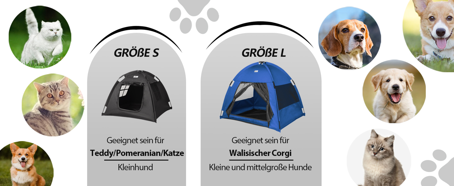 Зручне лежанка-будинок для собак та котів Babyezz, блакитна, L