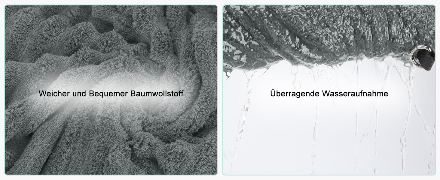 Рушник для собак з мікрофібри, швидковисихаючий, з клямками та регульованою гумкою, можна прати в машині, підходить для великих, середніх та маленьких собак, сірий (XL)