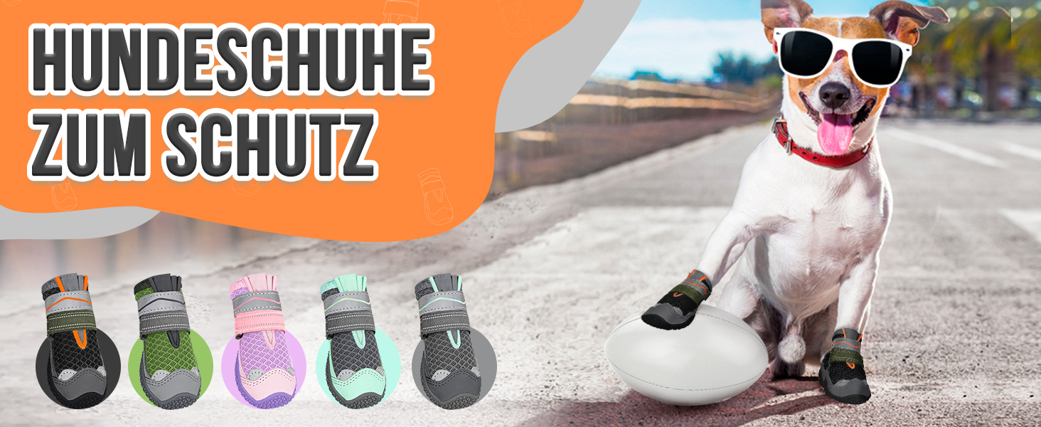 Зручні собачі черевики для захисту лап, 2 шт. - дихаючі, з антиковзкою підошвою та світловідбиваючим кріпленням. Підходять для собак маленьких, середніх та великих порід. Ідеально для спорту та прогулянок на відкритому повітрі (Чорний, розмір 8). Ширина лапи 7.1-7.6 см