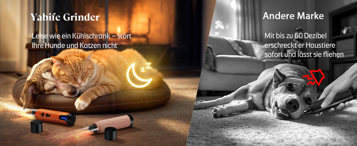 Електричний точилка для кігтів собак YABIFE, 3 швидкості, синій