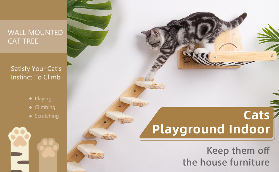 Сходи для котів DaizySight: 4-ступенева кріпиться до стіни, для лазіння, ігор та відпочинку