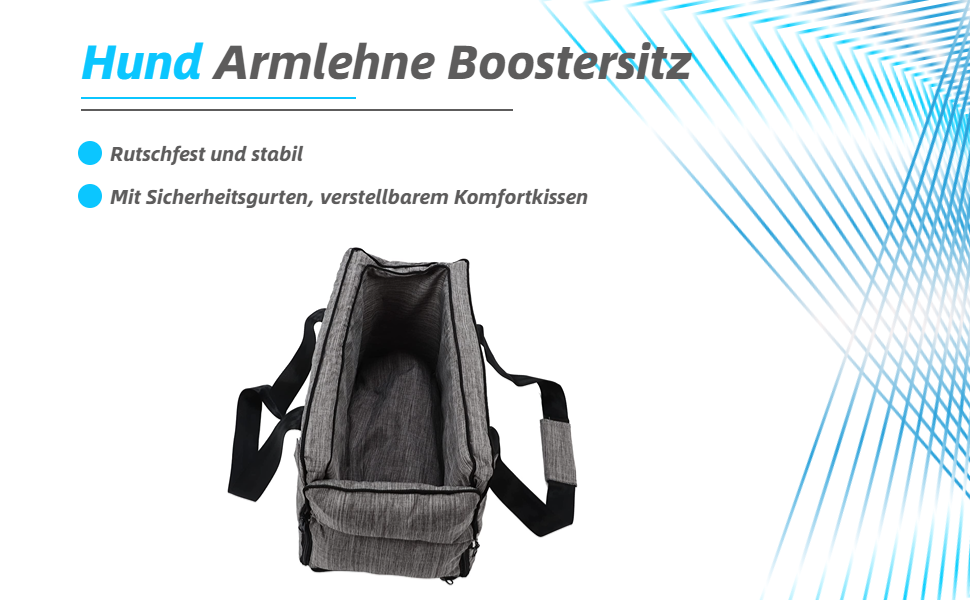Підвищення для собак VGEBY з підлокітником, квадратне, знімне, регульоване, з ременями безпеки для собак
