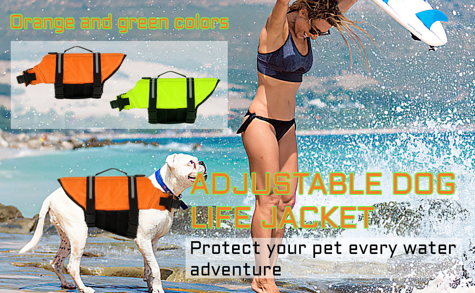 Жилет рятувальний для собак FainFun, розмір L, зелений: комфорт та безпека у воді