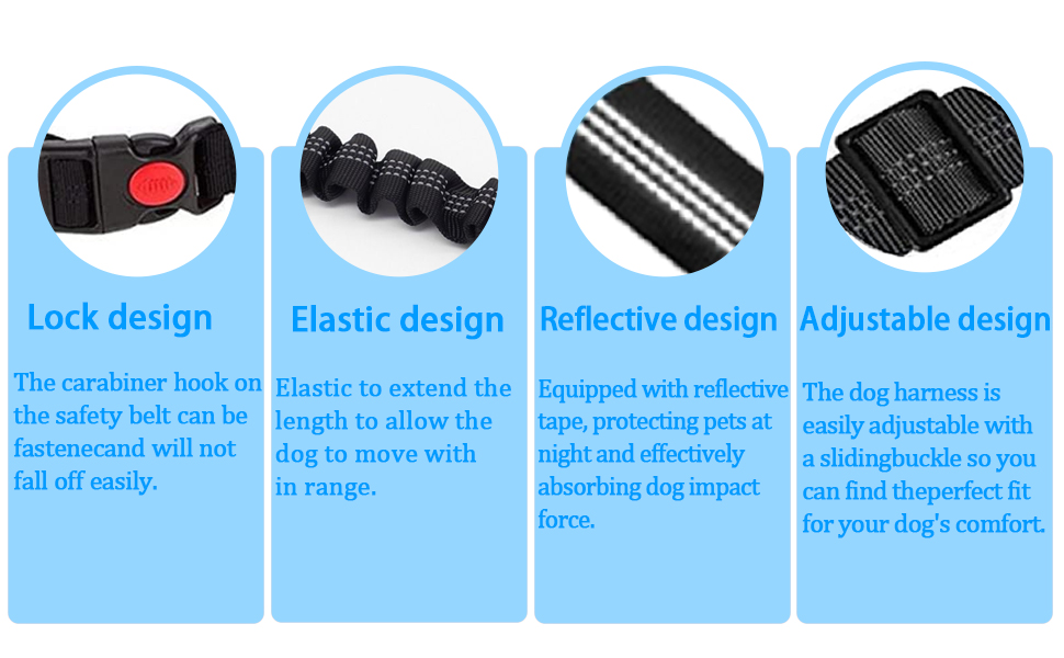 Автогурт для собак у машину, 2 в 1: ремінь та амортизатор, для всіх порід, 2 шт.