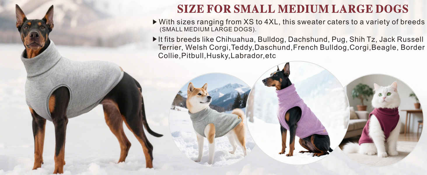 Світшот для собак Mosucoirl: теплий, м'який, для маленьких, середніх та великих собак, XS-4XL, червоний