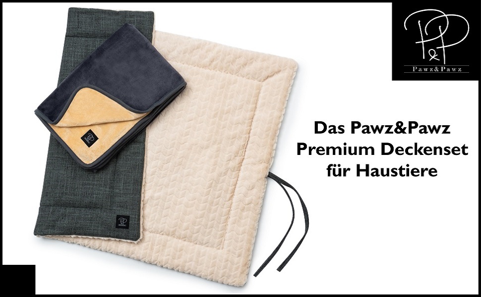 М'яка ковдра для собак Pawz 2 шт. | Квіткове ліжко для собак, дуже м'яке | Розмір: 100x70 см | Стильне, міцне та пральне, для переносок для собак | Ковдра для собак, ліжко для собак у дорозі | Подорожна ковдра для собак/кішок L (100x70 см)