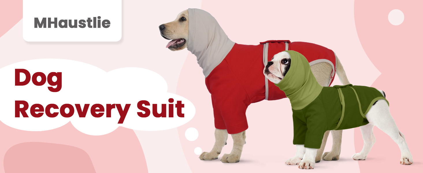 Теплий дощовик-худі для собак з капюшоном та захистом вух, 2 в 1, зелений (M, червоний)