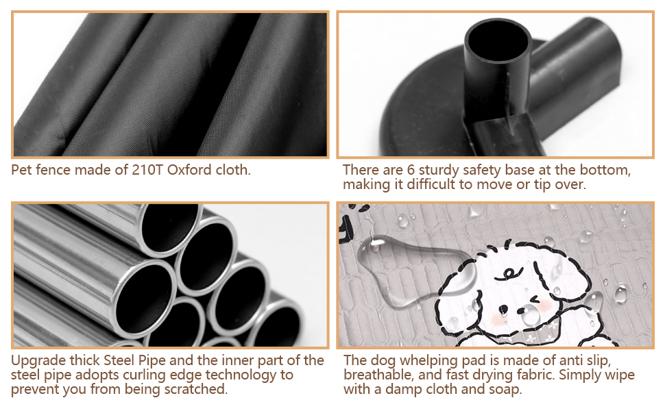 Кінь-вольєр для цуценят шестигранний, 122x65 см, чорний. Ідеально для великих та маленьких порід. Аксесуари для цуценят.