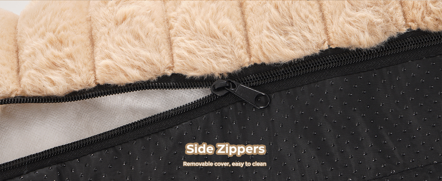 М'який лежак для собак та котів Avont знімний, великий, коричневий