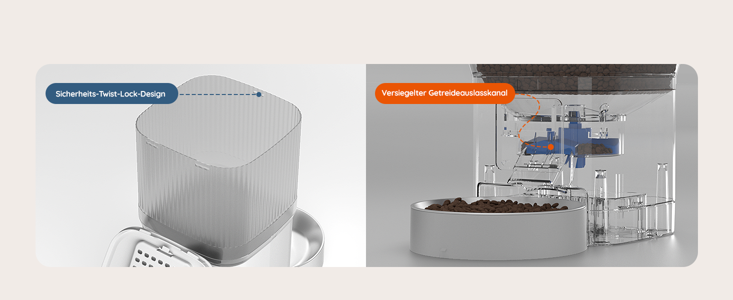 Автоматичний кормушка для котів WOPET 4L: програмування, 180 днів роботи, сталева миска, білий колір