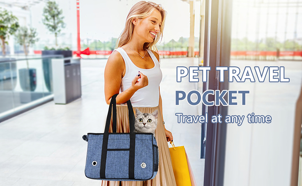 PETCUTE Сумка-переноска для собак і котів, фіолетовий, з довгим ремінєм, дихаюча, складана, з закривними жалюзі