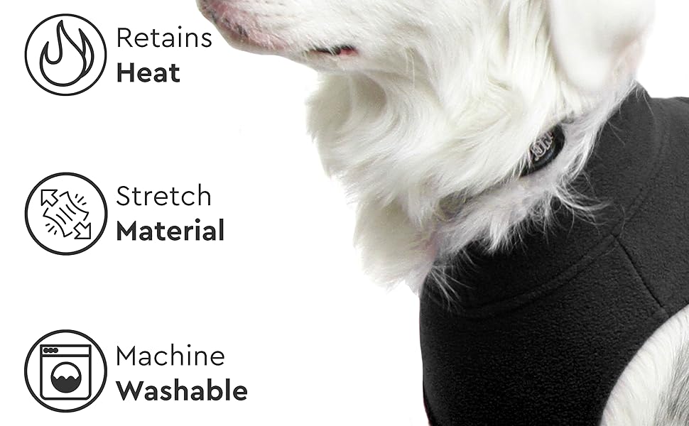 Тепла жилетка для собак Gooby, чорний колір, розмір XL, флісова жилетка-пуловер