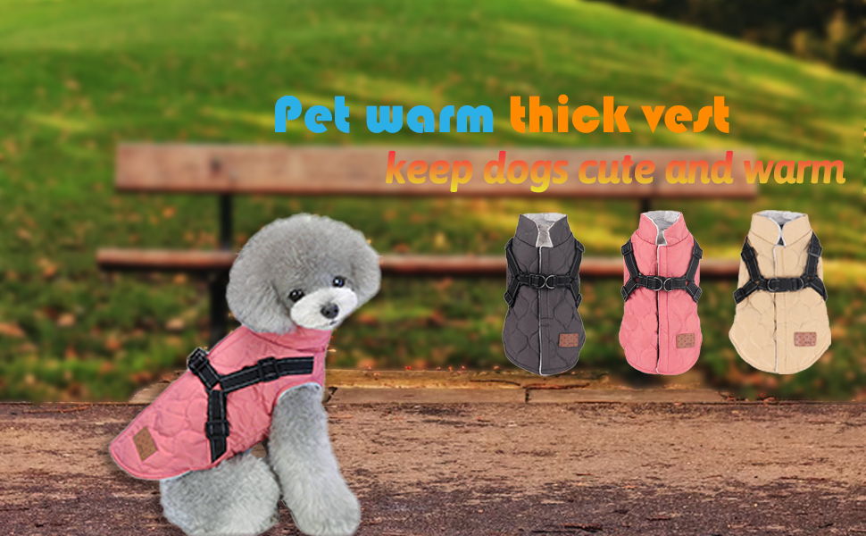 Теплий зимовий одяг для собак: куртка, жилетка, пуловер. Відбиваючий елемент, бавовна, без рукавів. Розмір S, колір рожевий