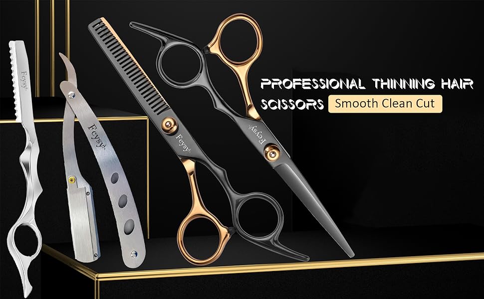 Професійний набір перукарських ножиць для стрижки та витончення волосся (11 шт.)