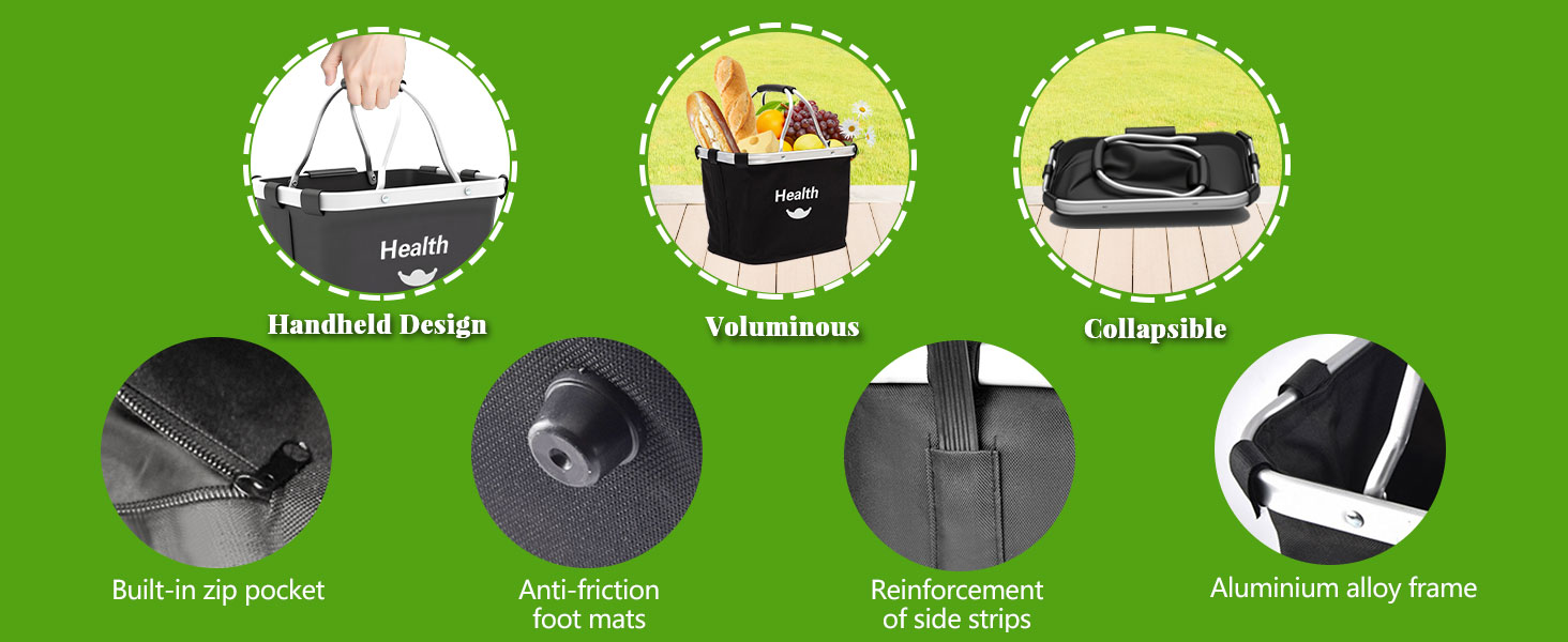 Складаний велосипедний кошик на кермо для собак, покупок, пікніків. З адаптером для керма