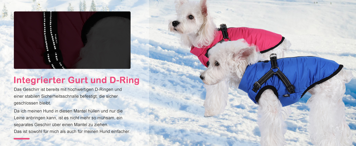 Зимова куртка для собак з наповнювачем та поясом - (XS, Кораловий)