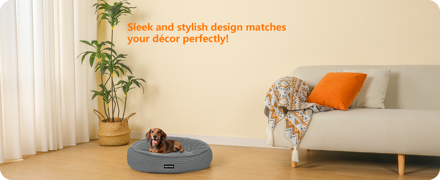Кругле ліжко для собак середніх порід, котів. М'яке, зручне, знімний чохол, Ø 70 см, 60x60x18 см, сірий колір