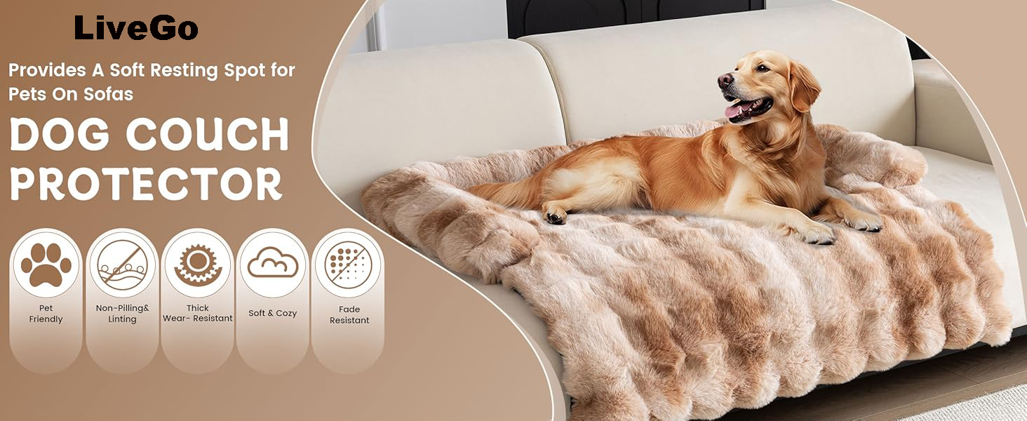 М'який плюшевий чохол на диван для домашніх тварин, 75x75 см, колір градієнт коричневий