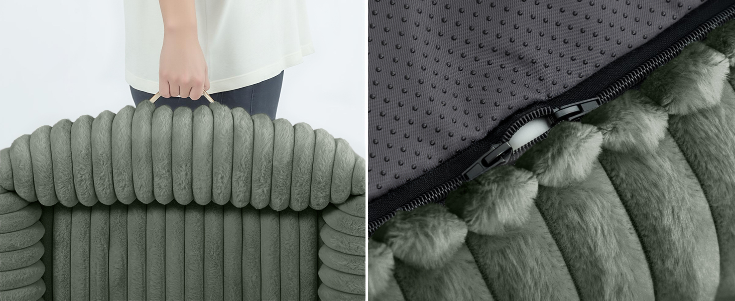 М'який лежак для собак, ортопедичний, великі породи, з підголовником, знімний, для собак XL, сірий (109x76x20 см)