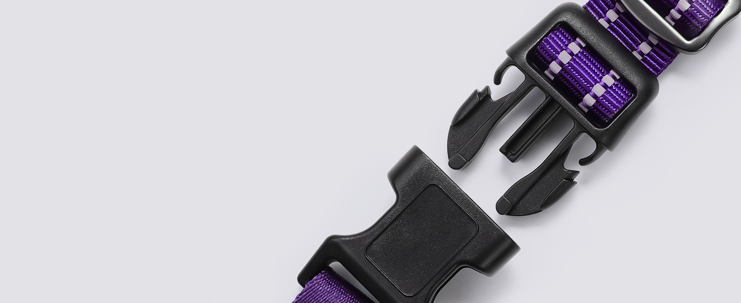 Нагрудник для собак Rabbitgoo середнього розміру, анти-тяга, регульований з ручкою, міцний, тактичний, з металевими пряжками для прогулянок (M, фіолетовий)