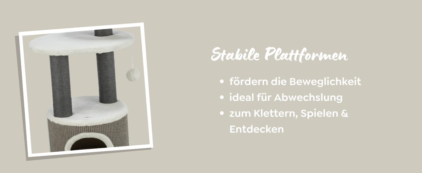 Дерев'яний кігтеточка TRIXIE Marco 114 см – багатоповерхова, з місцями для відпочинку та іграми