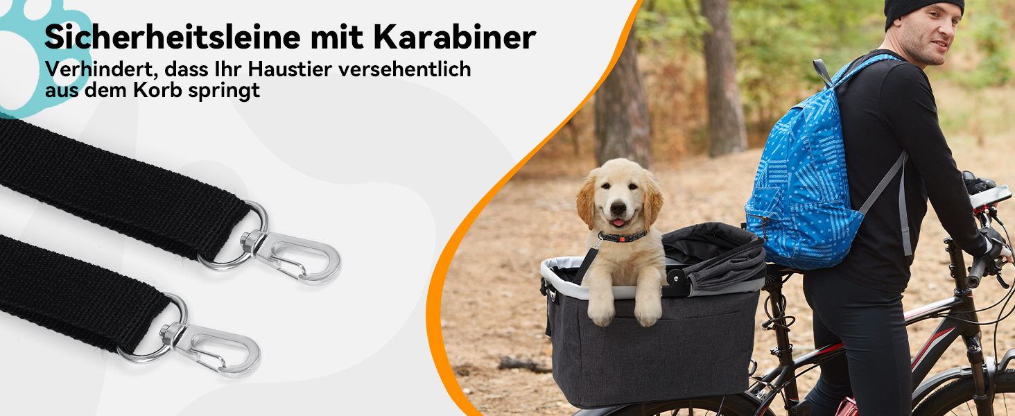 Кошик для велосипеда для собак до 12 кг, кріплення на багажник, металевий каркас, швидкознімний, сітчасте вікно, м'яке сидіння, світловідбиваючі смуги, складний, для міських велосипедів