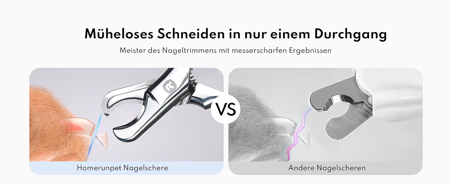 Ножиці для обрізання кігтів собак Homerunpet з мартенситної сталі, професійні ножиці для собак з гострим лезом, неслизькі ручки, ножиці для кігтів собак великих порід, прості у використанні для догляду вдома