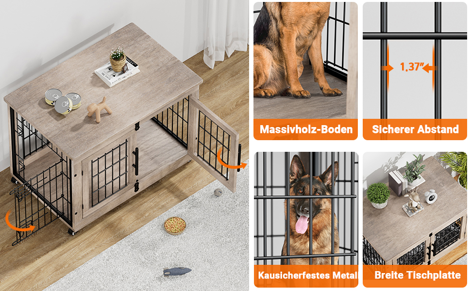 Кіяпка: Будка для собак у дім з подушкою, 98x64x68 см (Сірий, M)