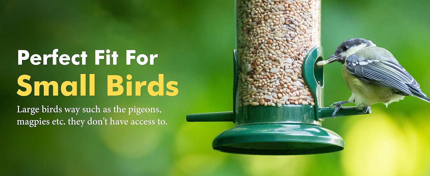 iBorn годівниця для птахів на підвіску, зелена, 2 шт. - металева, стійка до іржі, 20 см