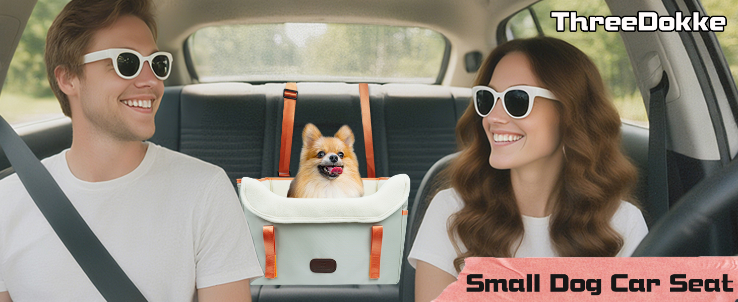 Автокрісло для собак, корзина для собак у машину, водовідштовхувальне, складане з фіксатором, для маленьких собак до 8 кг, на передні та задні сидіння, хакі