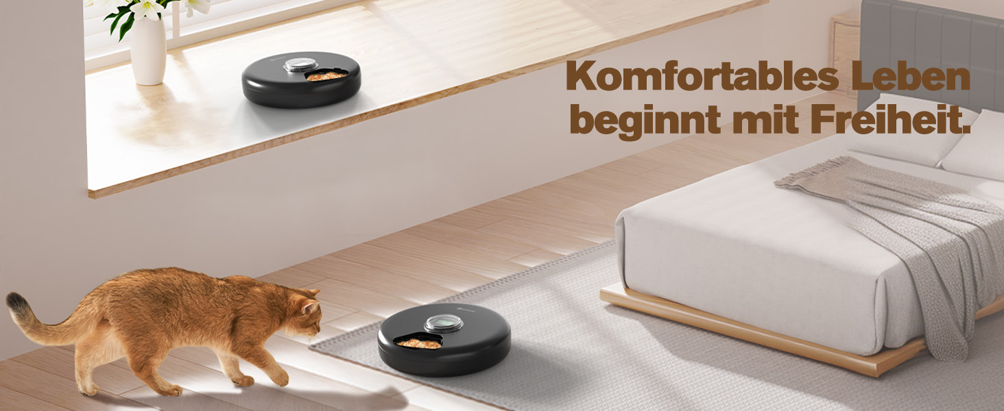 Автоматичний дозатор корму для котів: автоматичний диспенсер вологого корму для котів, бездротовий, з охолодженням, таймер, акумулятор, ABS пластик