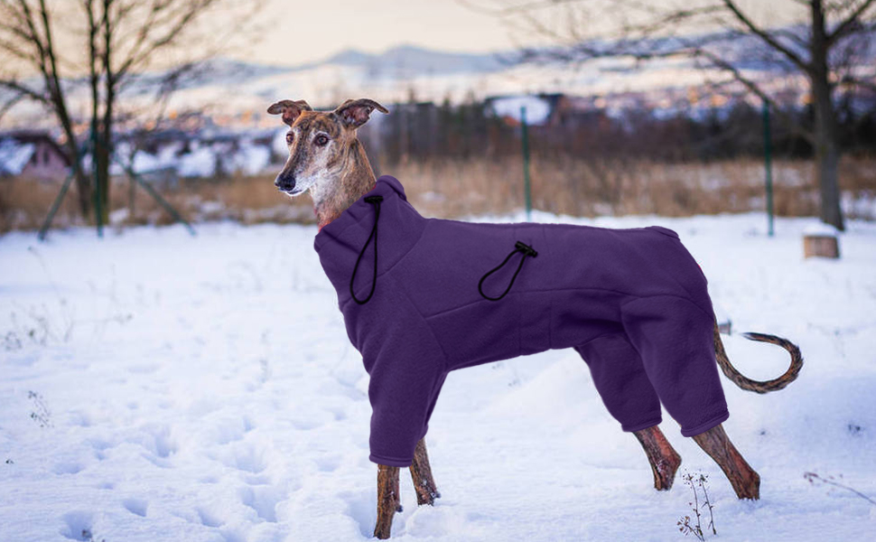 Зимовий теплий пуловер для собак, флісова куртка для маленьких, середніх та великих собак, вітронепроникний одяг для домашніх тварин з блискавкою, одяг для чихуахуа (XXS-3XL) 3XL фіолетовий