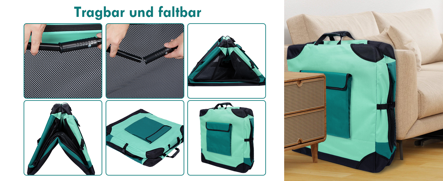 Складана переносна переносна клітка для собак та котів Ownpets з міцним сталевим каркасом, 4 дверцята, розмір L (91.5 x 63.5 x 63.5 см)