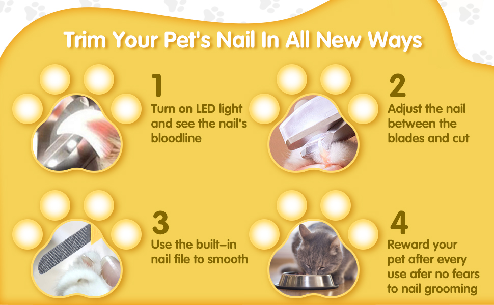 YOYUPETA Тример для собак з LED-підсвіткою та пилочкою - професійний набір для догляду за домашніми тваринами, гострий триммер та вбудована пилка для безпечної та безстресової обрізки кігтів у собак, зелений