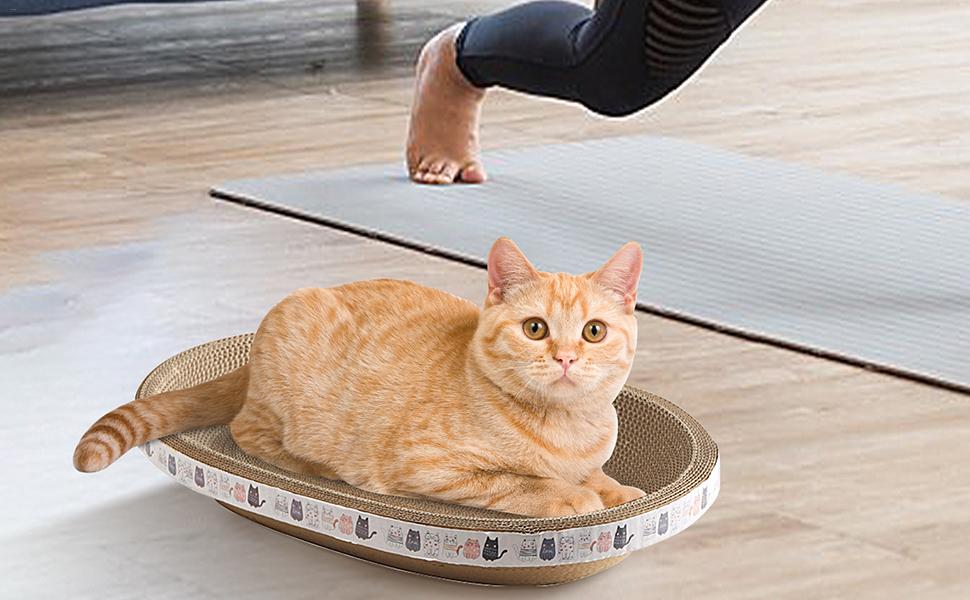 Килимок-крісло для котів з картонної гофрованої поверхні (2 шт.)