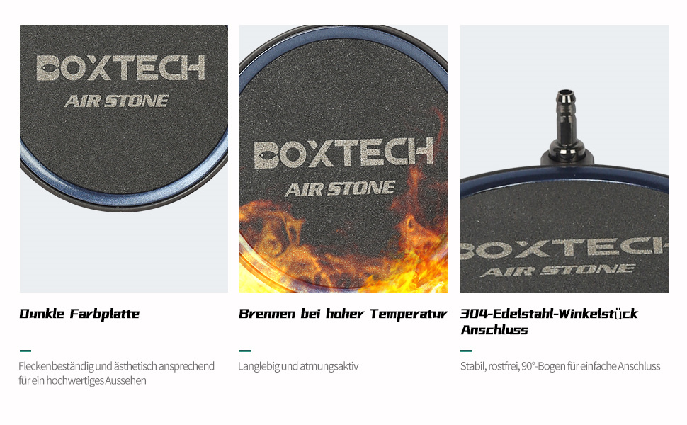 Набір дифузорів Boxtech для акваріума, аератор-пластина 130 мм, камінь для насичення води киснем
