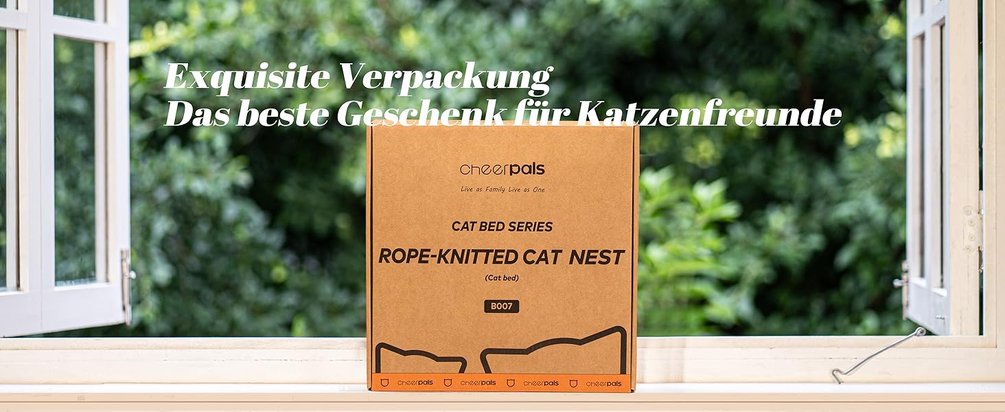 Килимок для котів CheerPals з подушкою, 47 см, бавовняне плетене ліжко, для сну, універсальний, підходить для всіх котів