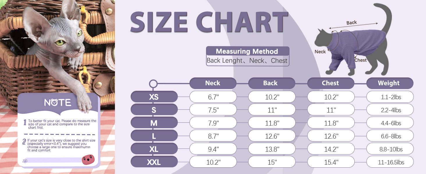 Тепла жилетка для безшерстних котів з високим коміром, фіолетового кольору (L)