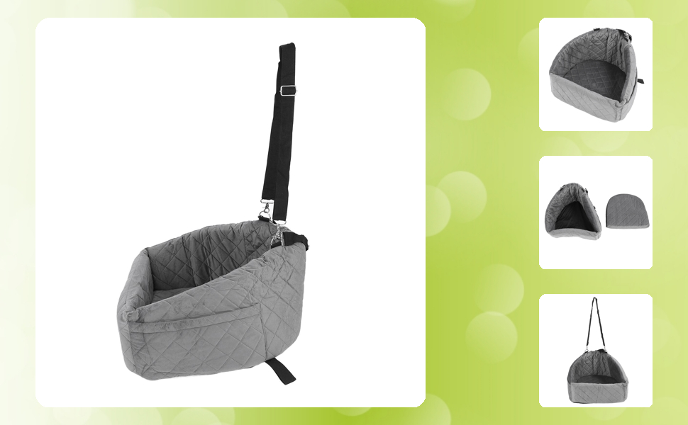 Автокрісло для собак Ejoyous: піднятий крісло для маленьких та середніх собак до 15,9 кг, знімний, з піною з пам'яті, сірий