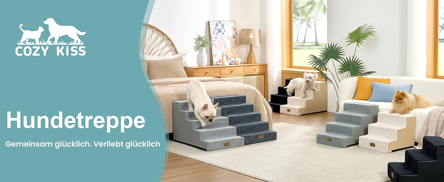 Сходинка для собак маленьких порід, 4 сходинки, 45 см, знімний чохол (чорний, 60x45x45 см)