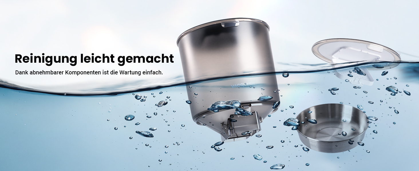 Автоматичний годівниця для котів з Wi-Fi та таймером, 6 л / 25 чашок, 3 миски, 3 пакети силікагелю, система проти застрягання, 2.4G Wi-Fi, запис голосу 10 секунд, чорний