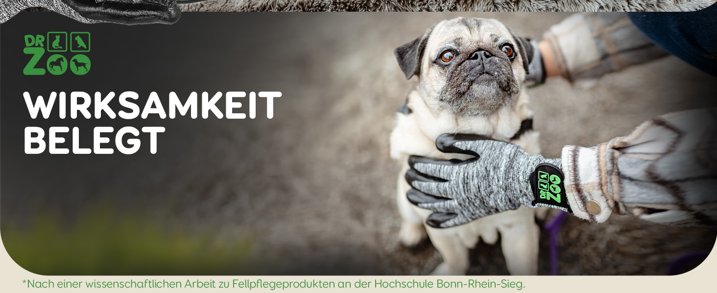 Рукавичка для грумінгу тварин DR Zoo (1 пара, розмір S) – для собак, котів та коней. Ефективне видалення шерсті, м'який дизайн з нопочками, підходить для короткої та довгої шерсті, мокрого та сухого хутра. Підходить для вузьких жіночих рук.