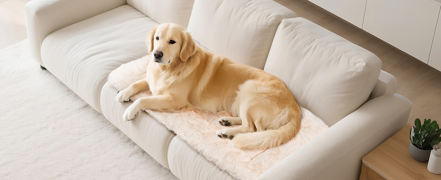 М'яка лежанка для собак Mora Pets: зручна та миюча підстилка для маленьких, середніх та великих собак, 74 x 46 см, бежева