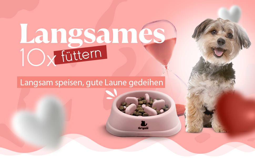 Миска для собак від ковтання велика | Повільне та здорове харчування, Slow Feeder, сприяє травленню, запобігає блювоті, неслизьке дно, миска для собак, для великих та XXL собак