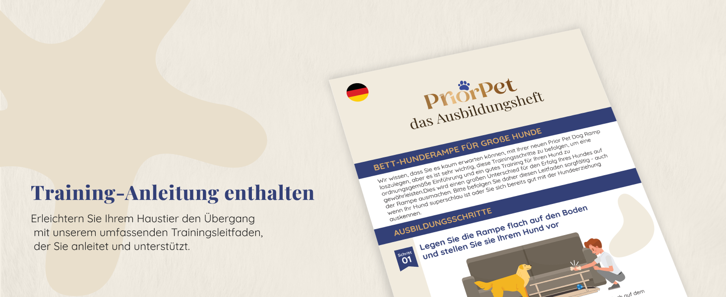 Сходинки для собак до ліжка з поручнями - для великих собак до 90 кг - регульована висота до 94.5 см - ширина 49.5 см - складаються - антиковзні ручки - з натурального березового дерева - колір натуральний